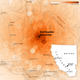 Graphic showing the epicenter of the magnitude 7.1 earthquake that struck near Ridgecrest, California on July 5th.